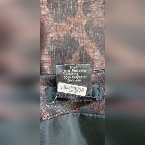 Ann Taylor Mini Skirt Women's 6 Bronze & Black Shimmer Leopard Print Lined - Picture 6 of 10